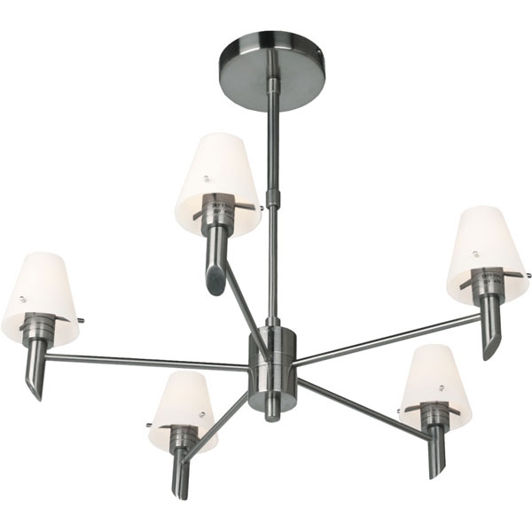 Потолочная люстра N-Light P-796 P-796/5 satin chrome