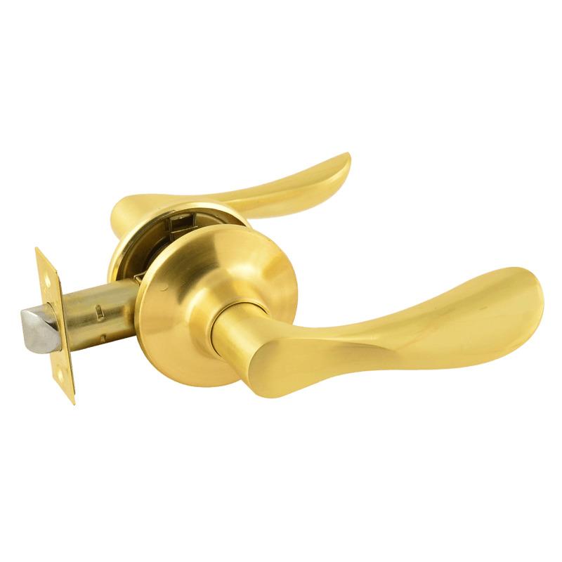 Ручка защелка (кноб) дверная нажимная НОРА-М ЕСО золото матовое ЗВ3-05-Э