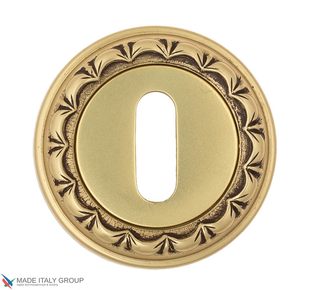 Накладка дверная под ключ буратино Venezia KEY-1 D2 французское золото + коричневый (2шт.)