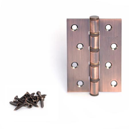 Петля стальная универсальная дверная Apecs 100*70-B4-Steel-AC медь