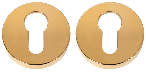 Накладка дверная с круглым основанием под цилиндр Colombo CD43 GB полированная латунь