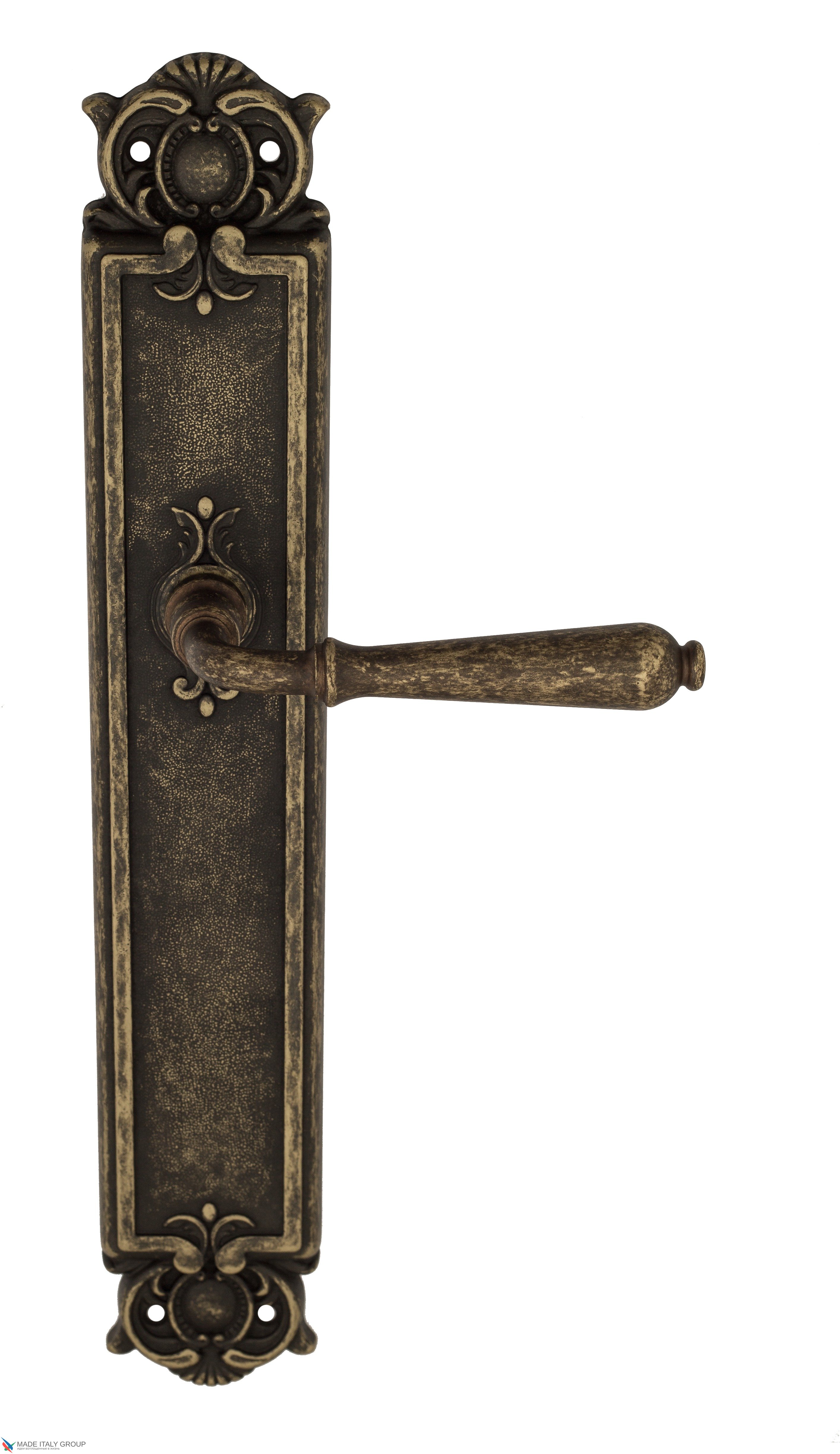 Дверная ручка Venezia "CLASSIC" на планке PL97 античная бронза