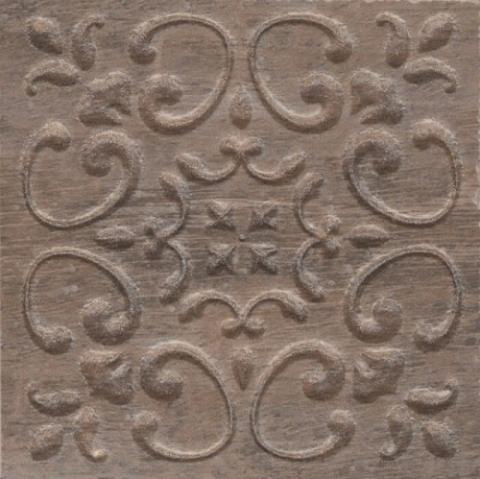 Керамогранит Kerama Marazzi Браш Вуд STG/C481/SG1550 коричневый тёмный вставка 9,9х9,9