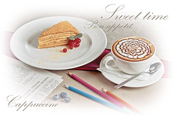 Плитка керамическая Дельта Керамика Breakfast D3D137 декор 20х30
