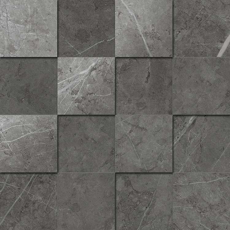 Керамогранит Italon Charme Evo Floor Project Эво Антрачит 3D люкс. натур. Мозаика 30х30