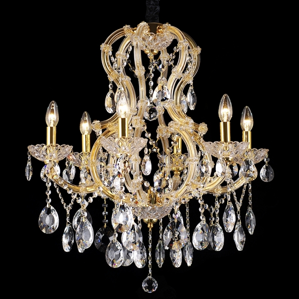 Подвесная люстра Natali Kovaltseva Milano Milano 10651/6C GOLD, CLEAR