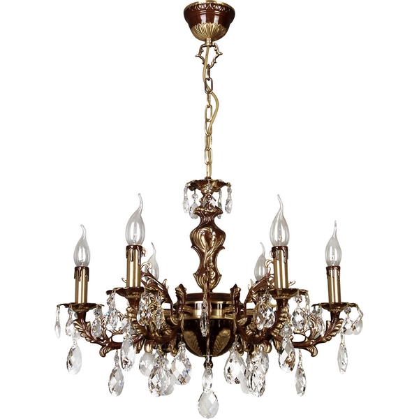Люстра подвесная N-Light 305-06-52 краповый+бронза