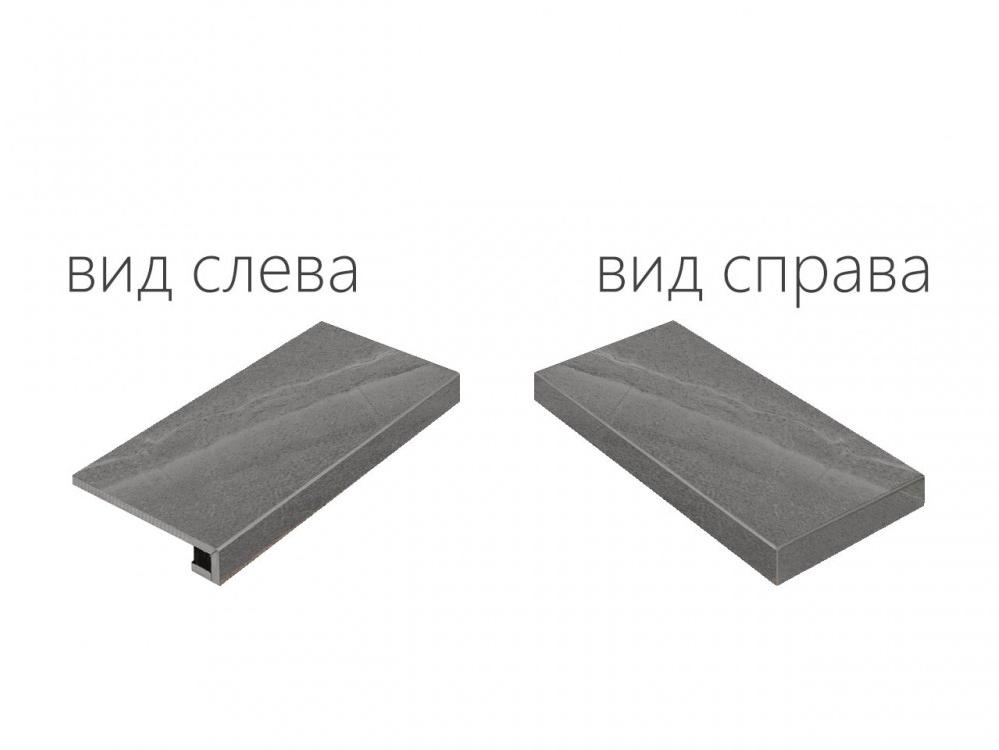 Керамогранит Italon Contempora Карбон угл правая паттин. рет. ступень 33х60