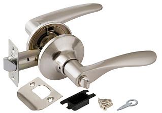 Ручка защелка (кноб) дверная нажимная Punto 6020 SN-B фик. мат. никель