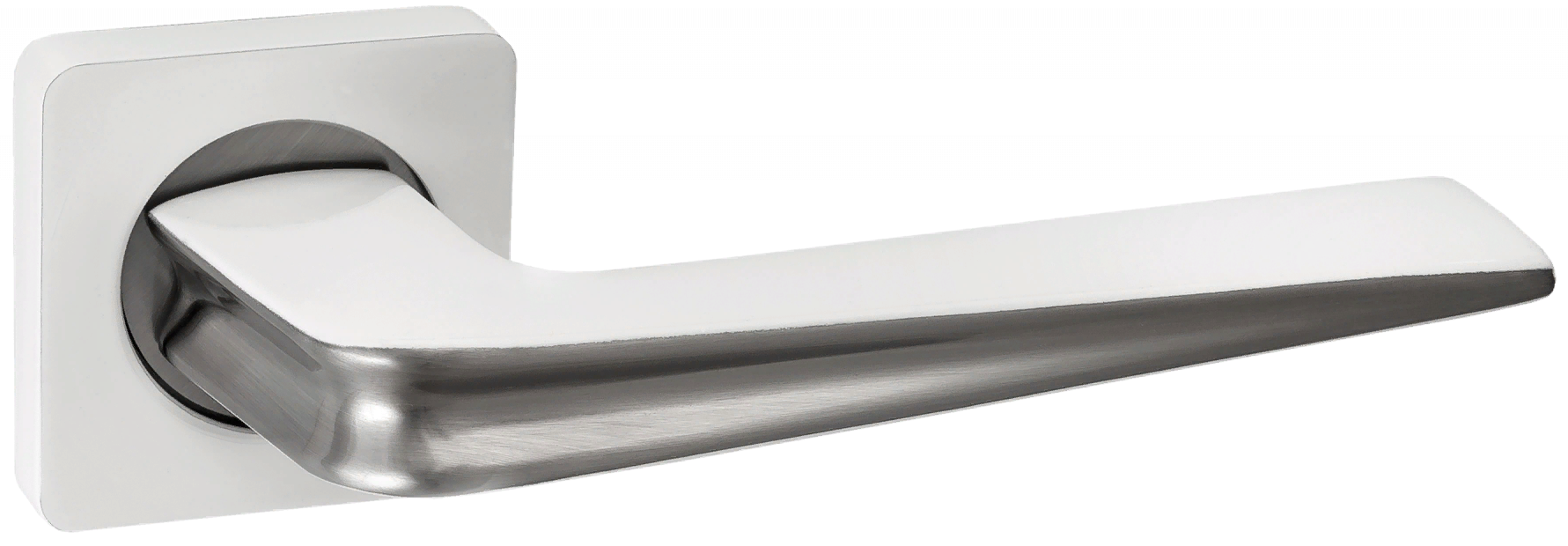 Ручки дверные RENZ INDH 310-02 SW/SN Франко супер белый/никель матовый