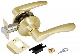 Ручка защелка (кноб) дверная нажимная Punto 6020 SB-P без фик. мат. золото