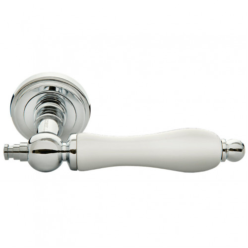Ручка дверная межкомнатная Morelli MH-42-CLASSIC PC/W хром/белый