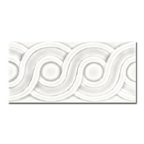 Плитка керамическая Adex Modernista Relieve Clasico C/C Blanco бордюр 7,5х15