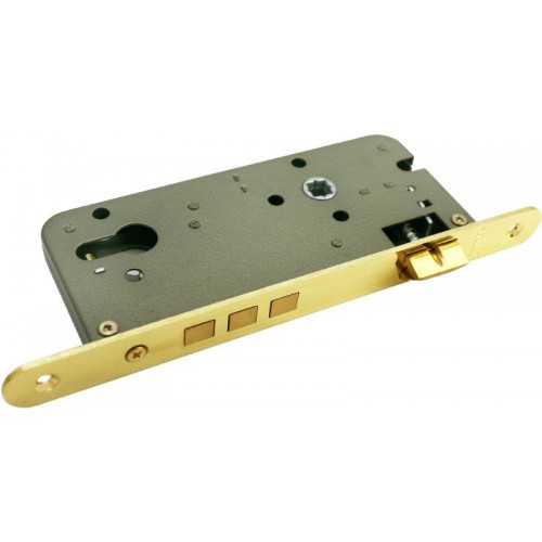 Замок дверной межкомнатный под цилиндр с 3 ригелями Morelli OL03 PG золото