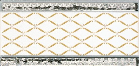 Плитка керамическая Almera Ceramica Noblesse Cenefa Delis Blanco Silver бордюр 10х20