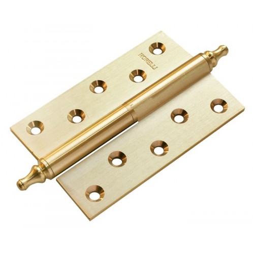 Петля латунная разъемная с короной правая 3,5мм Morelli MB 120X80X3.5 SG R C матовое золото