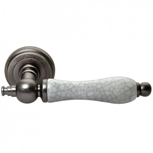 Ручка дверная межкомнатная Morelli MH-42-CLASSIC OMS/GR старое мат.серебро/серый