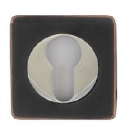 Накладка на цилиндр RENZ INET 02 B/CP КВ черн/хр.бл.