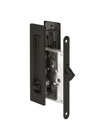 Защелка Punto (Пунто) с ручками для раздвижных дверей SH.SLQ152.011 (Soft LINE SLQ-011) BL черный