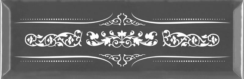 Плитка керамическая Absolut keramika Glass Decor Versalles Silver Blanco декор 10х30