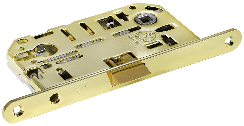 Замок дверной с пластиковым язычком под цилиндр Morelli Innovation IP L PG золото без ответной планк