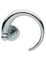 Ручка дверная Morelli Luxury LANGOUST R2 CRO раздельная на круглой розетке, цвет хром, латунь