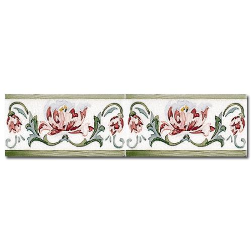 Плитка керамическая Adex Modernista Cenefa Benidoleig Pb Verde C/C B бордюр 7,5х15