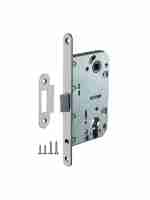 Корпус врезного замка c защёлкой PLASTLP85-50 SN матовый никель