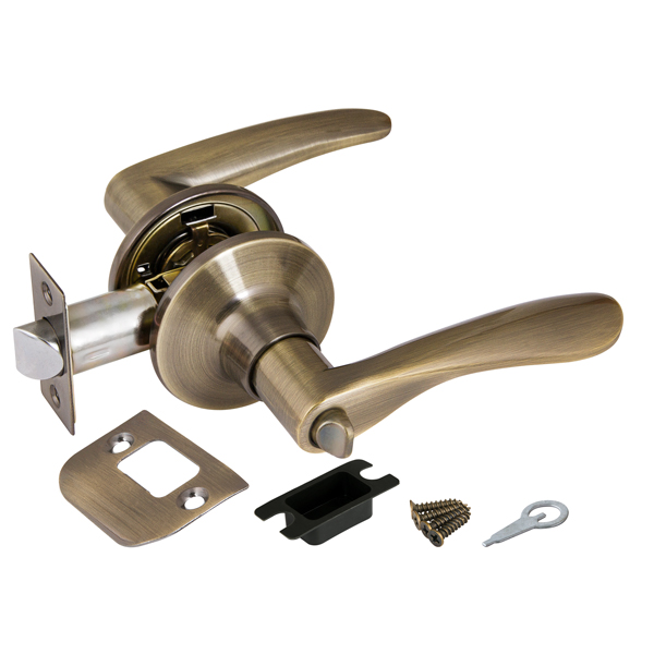 Ручка защелка 6010 AB-B (фик.) бронза