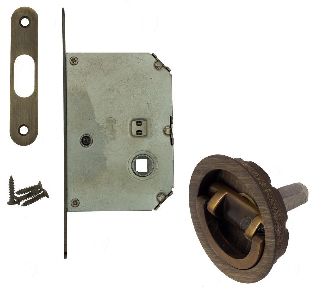 Ручки купе для раздвижных дверей Venezia U155 под замок SRR 201 мат.бронза