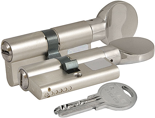 Цилиндровый механизм с вертушкой KALE KILIT 164 SM/68 (26+10+32) mm никель 5 кл.