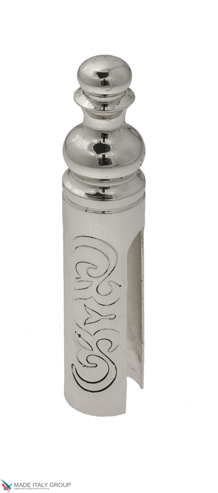 Колпачок для ввертных петель Venezia CP14 D с пешкой, рисунок D14 мм натуральное серебро + черный