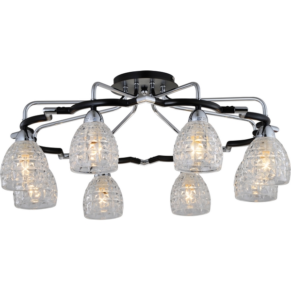 Люстра потолочная N-Light 412-08-63CDW chrome + dark wengue
