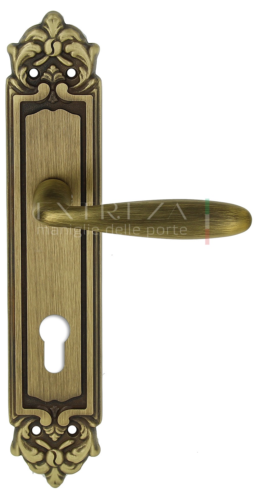 Ручка дверная Extreza VIGO (Виго) 324 на планке PL02 CYL матовая бронза F03