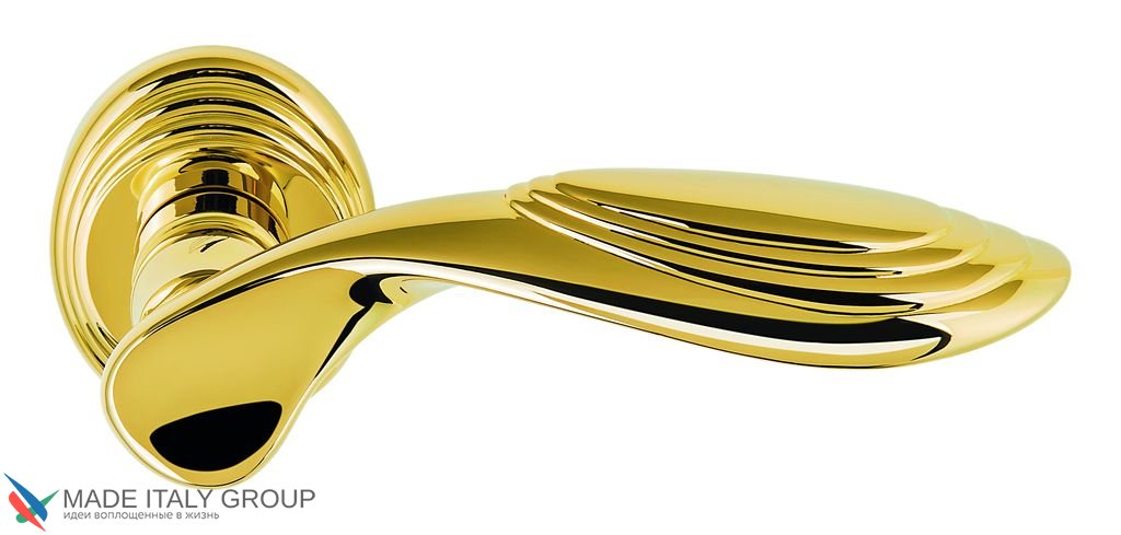 Дверная ручка на круглом основании COLOMBO Cameo DB41RSB-OL полированная латунь