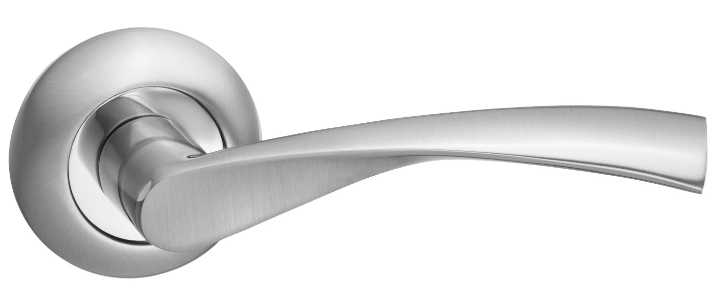 Ручка дверная RENZ INDH 10-08 SN "Парма", ник.мат.