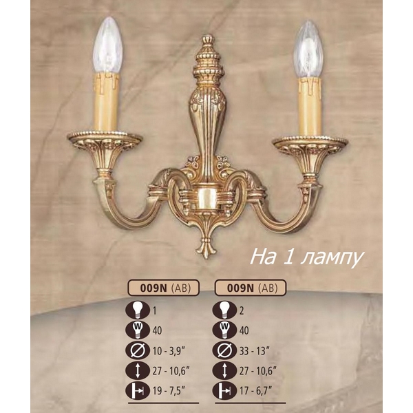 Бра Riperlamp 009N/1 AB