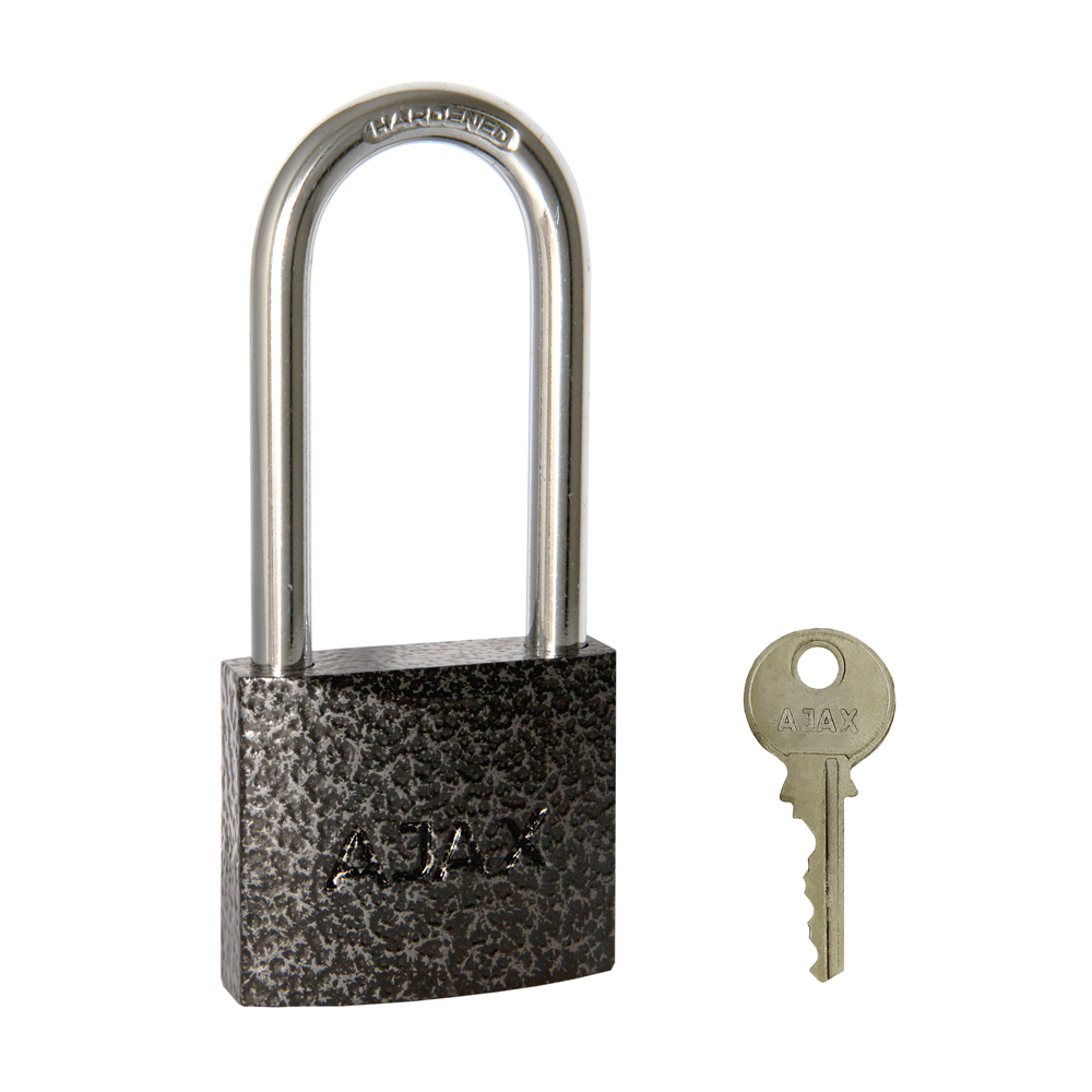 Замок навесной Ajax PD-01-50-L англ. 3 кл. (длин. дужка) коробка