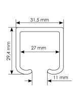 Верхняя направляющая для раздвижных дверей Morelli TRACK 3M, 3 метра