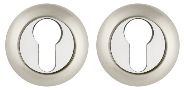 Накладка под цилиндр ET JR SN/CP-3 матовый никель/хром