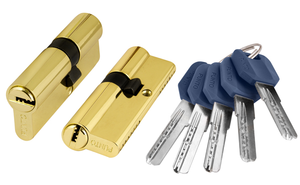 Цилиндровый механизм Punto Z400/60 mm (25+10+25) PB латунь 5 кл.