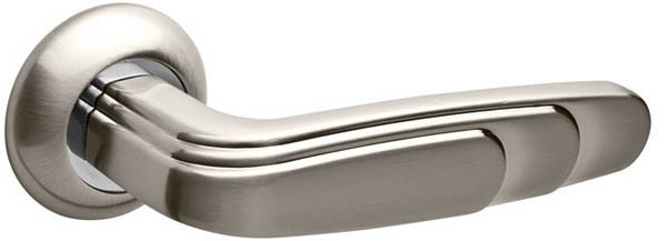 Ручка дверная межкомнатная Fuaro WING RM/HD SN/CP-3 матовый никель/хром