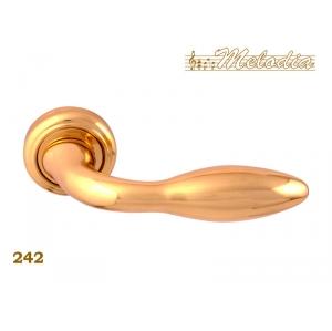 Ручка дверная межкомнатная Melodia 50V Liscia 242V Полированная латунь