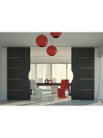 Комплект фурнитуры для раздвижных дверей Morelli SLIDING SET 2 до 40kg, двустворчатый, потолочное крепление, 1240-1500мм, стопор-довод/доводчик