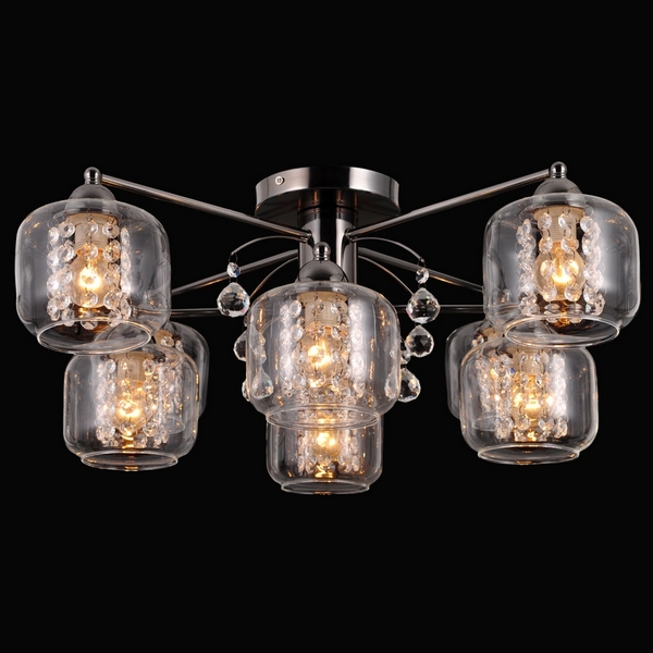 Люстра потолочная Natali Kovaltseva LAINA 75091/8C DARK CHROME