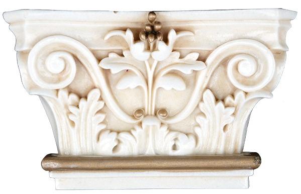Плитка керамическая Infinity Ceramic Tiles Vaticano Capitel 2 Oro вставка 13х21