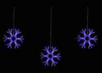 Светодиодная гирлянда Uniel занавес Снежинки-1 220V синий ULD-E1503-036/DTA Blue IP20 Snowflakes-1 UL-00001406