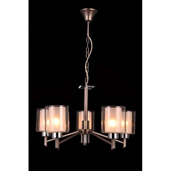 Люстра подвесная Natali Kovaltseva DOUBLE 81049-5C  ANTIQUE SILVER