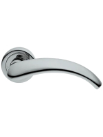 Ручка дверная Morelli Luxury ARCH R4 CRO раздельная на круглой розетке, цвет хром, латунь