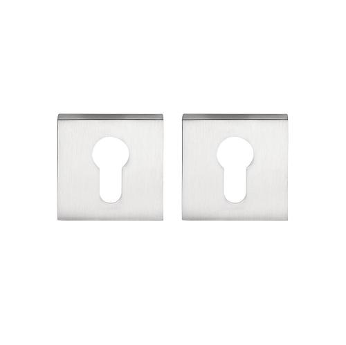 Накладка дверная с квадратным основанием под цилиндр Colombo FF23-CM матовый хром